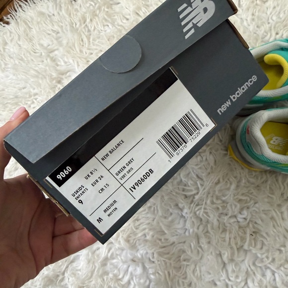 New Balance Kids' Aqua and Yellow Sneakers - Picture 5 of 11